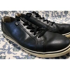 UGG Australia‎ Mens Leather Lace Up Sneakers Shoes Black Casual Comfort